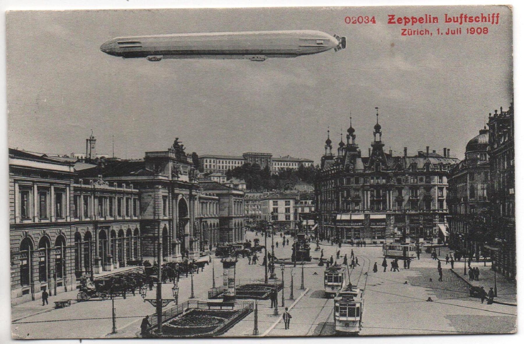 Cartes postales: ZÜRICH 1. Juli 1908, Zeppelin Luftschiff – D'occasion à Jona par philajona