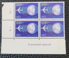 Briefmarken Helvetia ICAO 1994 4er Block