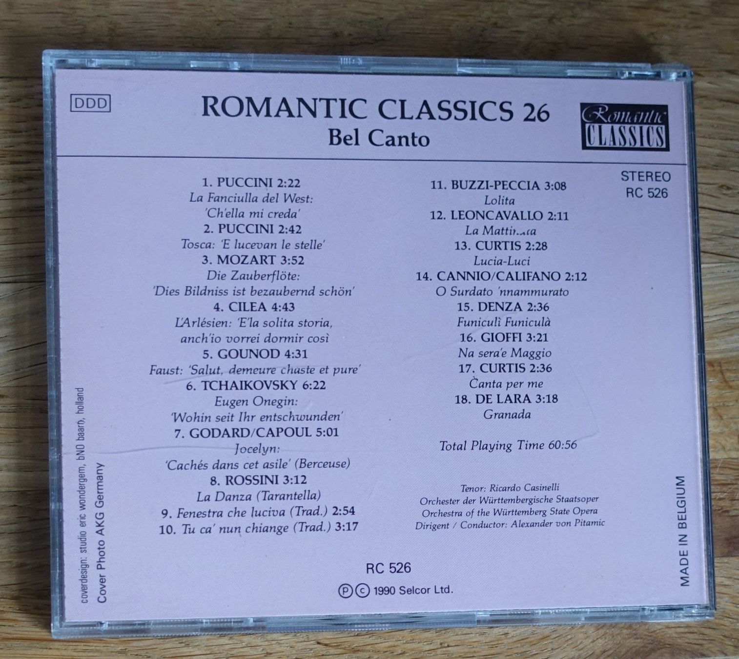 CD: Romantic Classics 26 - Bel Canto - F31 – Usato da Sessa venduto da fraenklishop 1