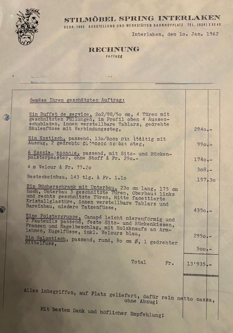 Tables: Esstisch aus Nussbaumholz der Marke Spring – D'occasion à Brig par Norderney1000 5