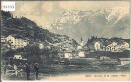 Salvan et le Grand Hotel - animee - Stabstempel