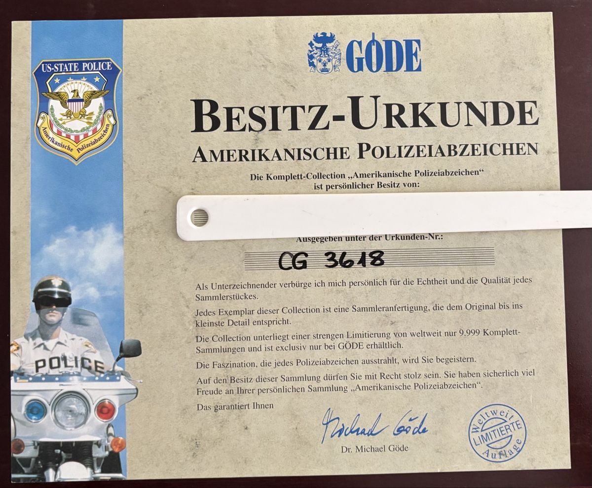 Plaketten & Abzeichen: Sammlung Amerikanische Polizeiabzeichen von GÖDE – Neu (gemäss Beschreibung) aus Gontenschwil von andih1983 3