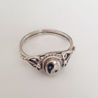 Vintage Yin Yang Ring, Sterlingsilber 925 Grösse 16.7 mm