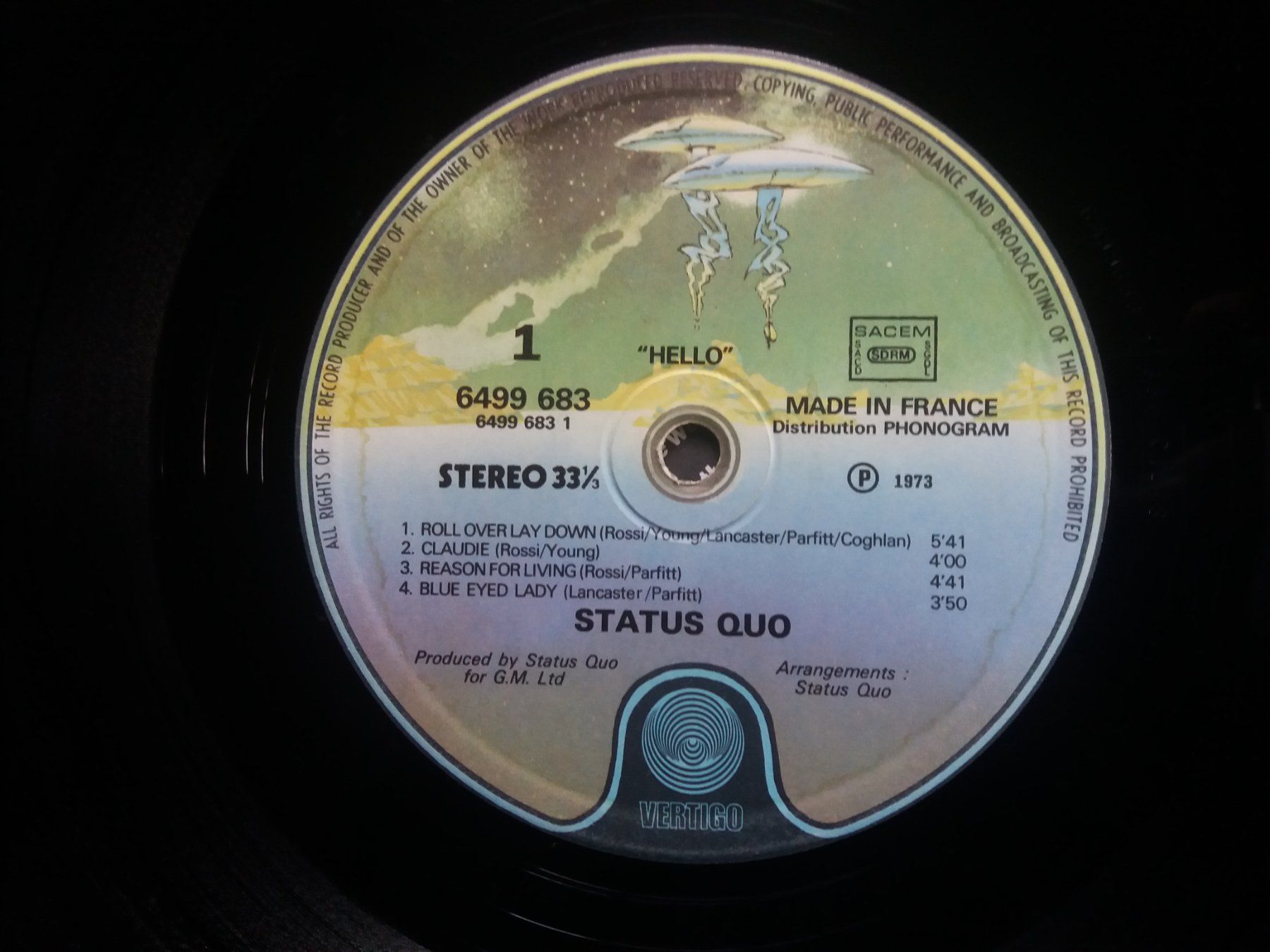 Dischi in vinile: LP (Status Quo) Hello ! – Usato da Meyrin venduto da toutatis 4