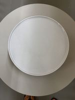Teller-Set, 6 Stück, Ø 25 cm, weiss-bläulich mit Strukturmus