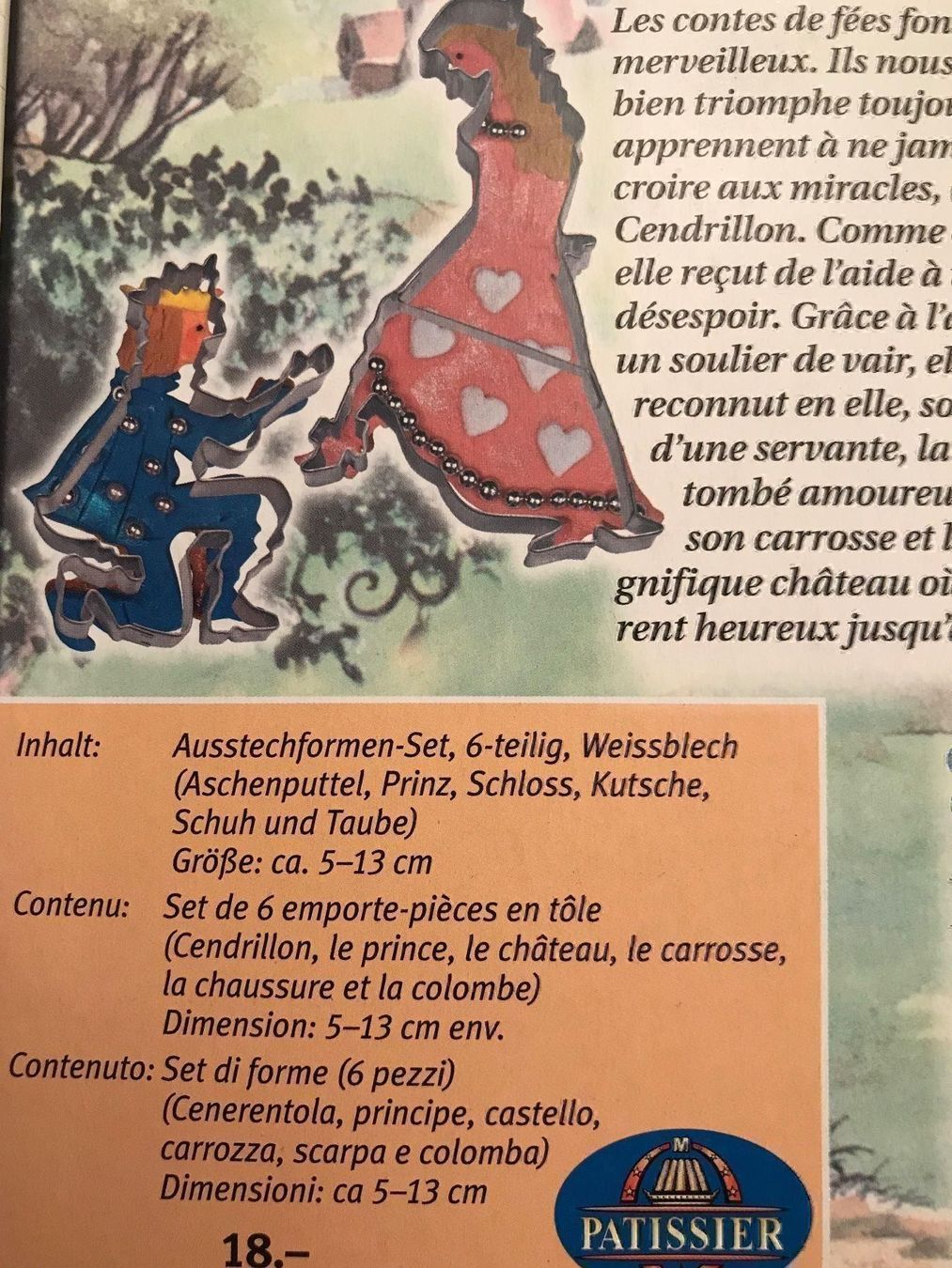 Migros Backformen: Ausstechformen: Aschenputtel, 6 Teile – Neu und originalverpackt aus Hünenberg See von spartakus02 3