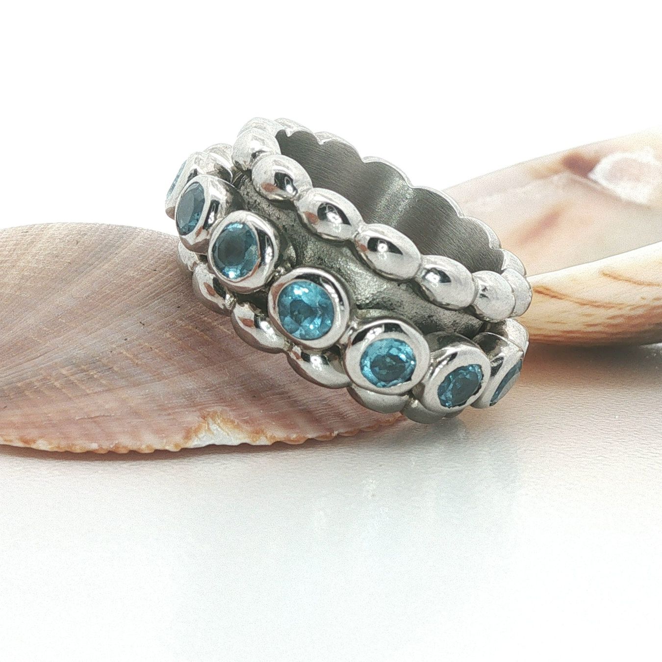 Olga Ribler Ringe: Moving Ring mit Blau Topas Grösse 56 – Neu (gemäss Beschreibung) aus Luzern von Schmuckoutlet 2