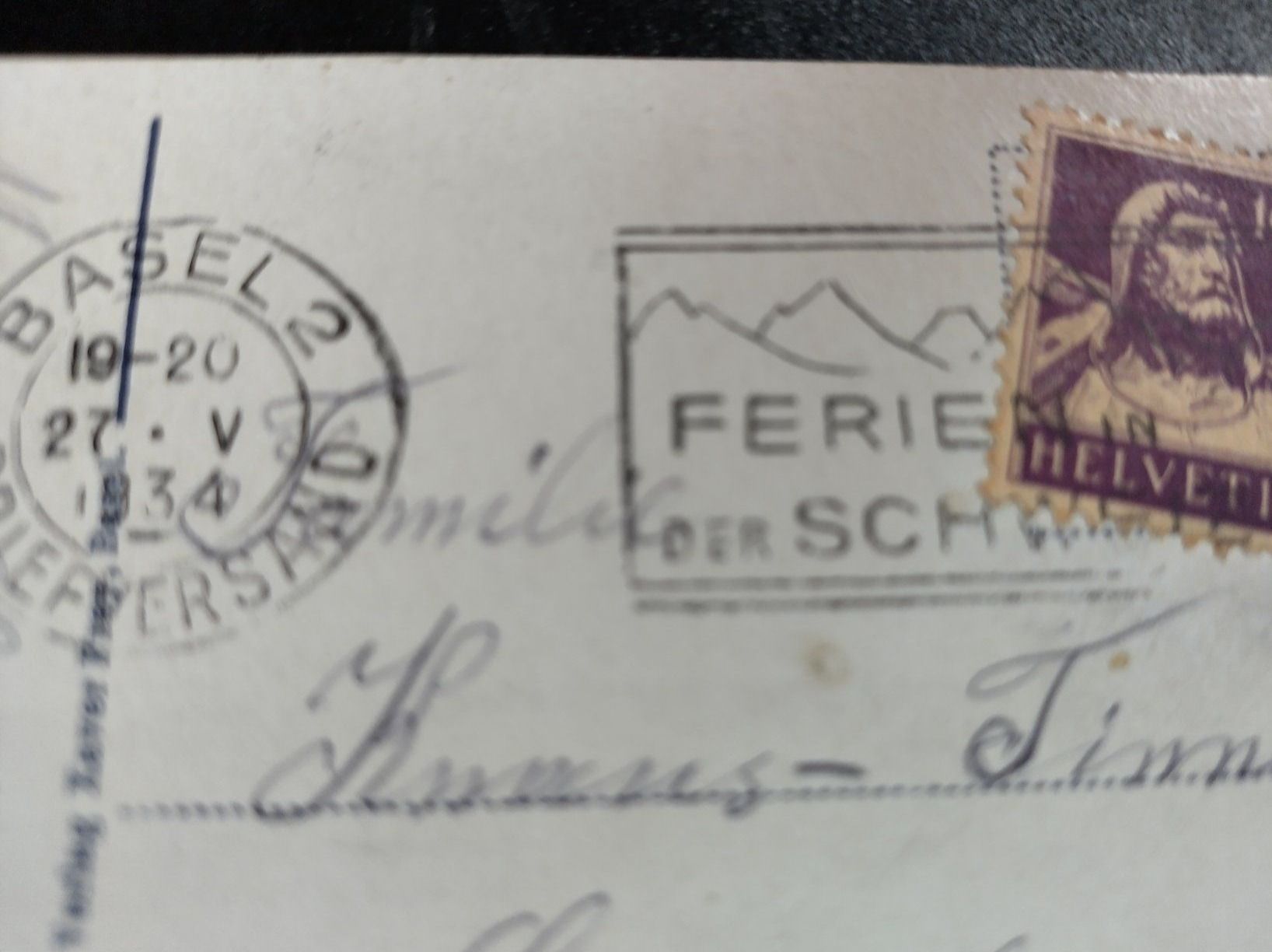 Cartoline postali: Ansichtskarte Basel Bundesbahnhof 1934 – Usato da Wildhaus venduto da Hukwildhaus 1