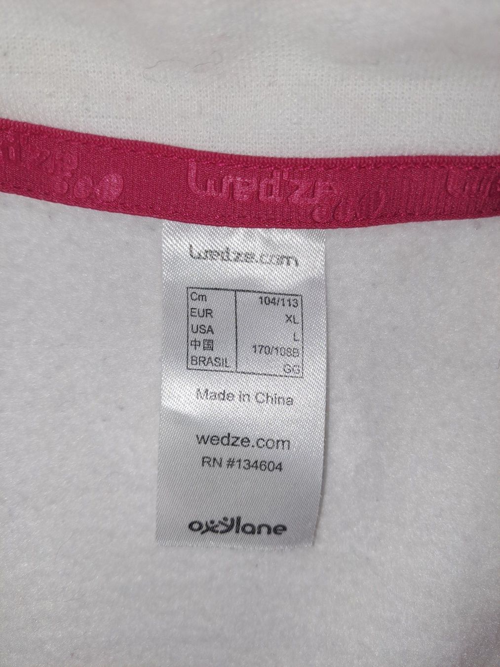 Pullover & Sweatshirts: Pull polaire chaud blanc et rose Wedze avec fermeture éclair – Gebraucht aus Denens von Chanchantevend 1