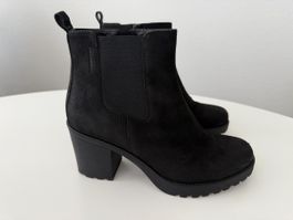 Vagabond Leder-Stiefelletten, Schwarz, Gr. 38