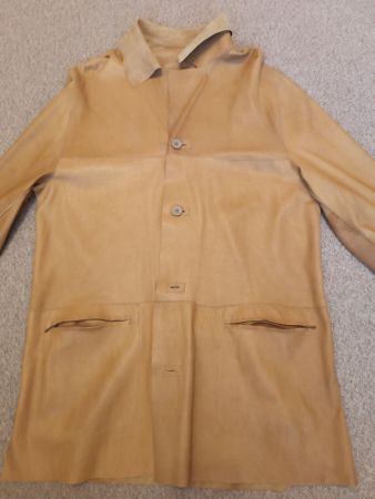 Echtlederjacke hellbraun lang Original Vera Pelle