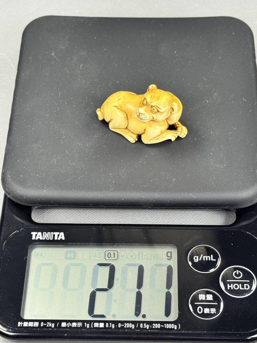 Figurines: 🐯 Netsuke ancien – Tigre couché – D'occasion à Fiez par Kirafinds 8
