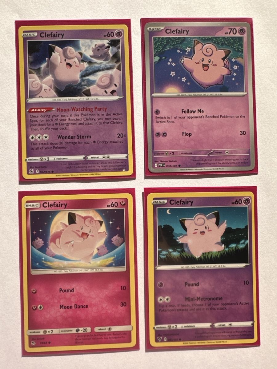 Pokémon Sammelbilder & Trading cards: Clefairy Set 4cards pokémon – Gebraucht aus Gordola von EleSecondHand-TCG