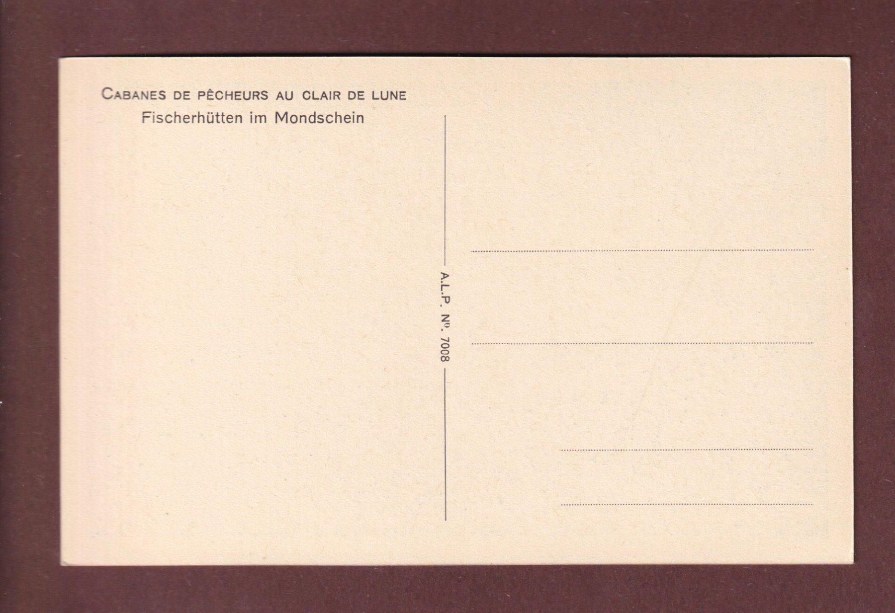 Cartoline postali: LAC LEMAN - Cabanes de pêcheurs – Usato da Pully venduto da nicecards-shop 1