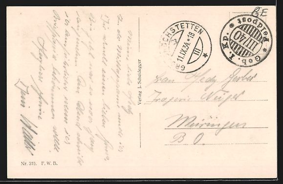 Cartoline postali: Grosshöchstetten, Teilansicht mit Kirch – Usato da Berlin venduto da bartko-reher 1