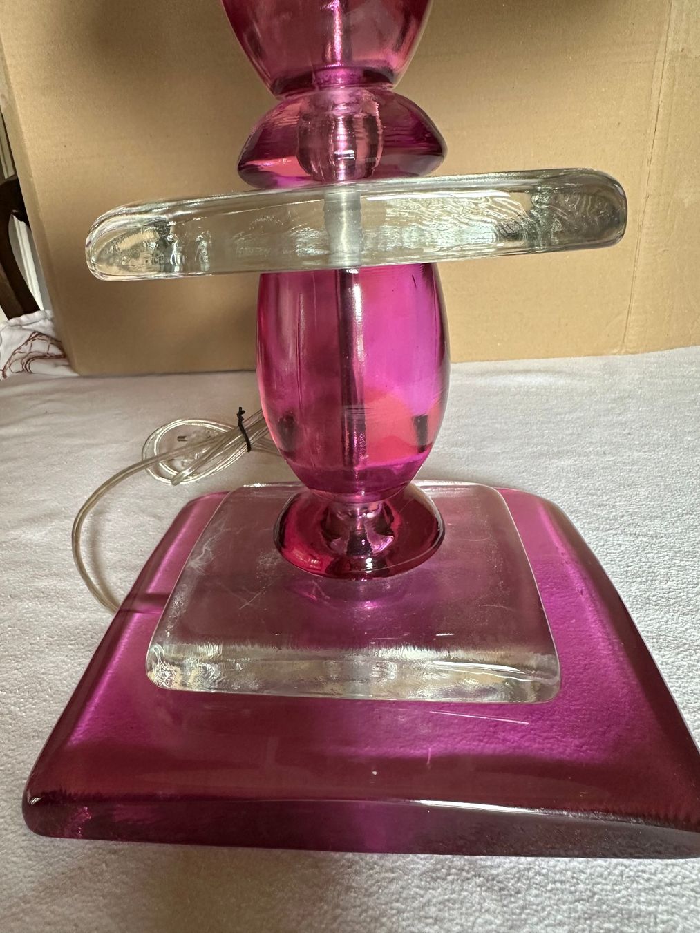 Lampen: Lampe de table en verre – Gebraucht aus Ste-Croix von BuffetSC 6