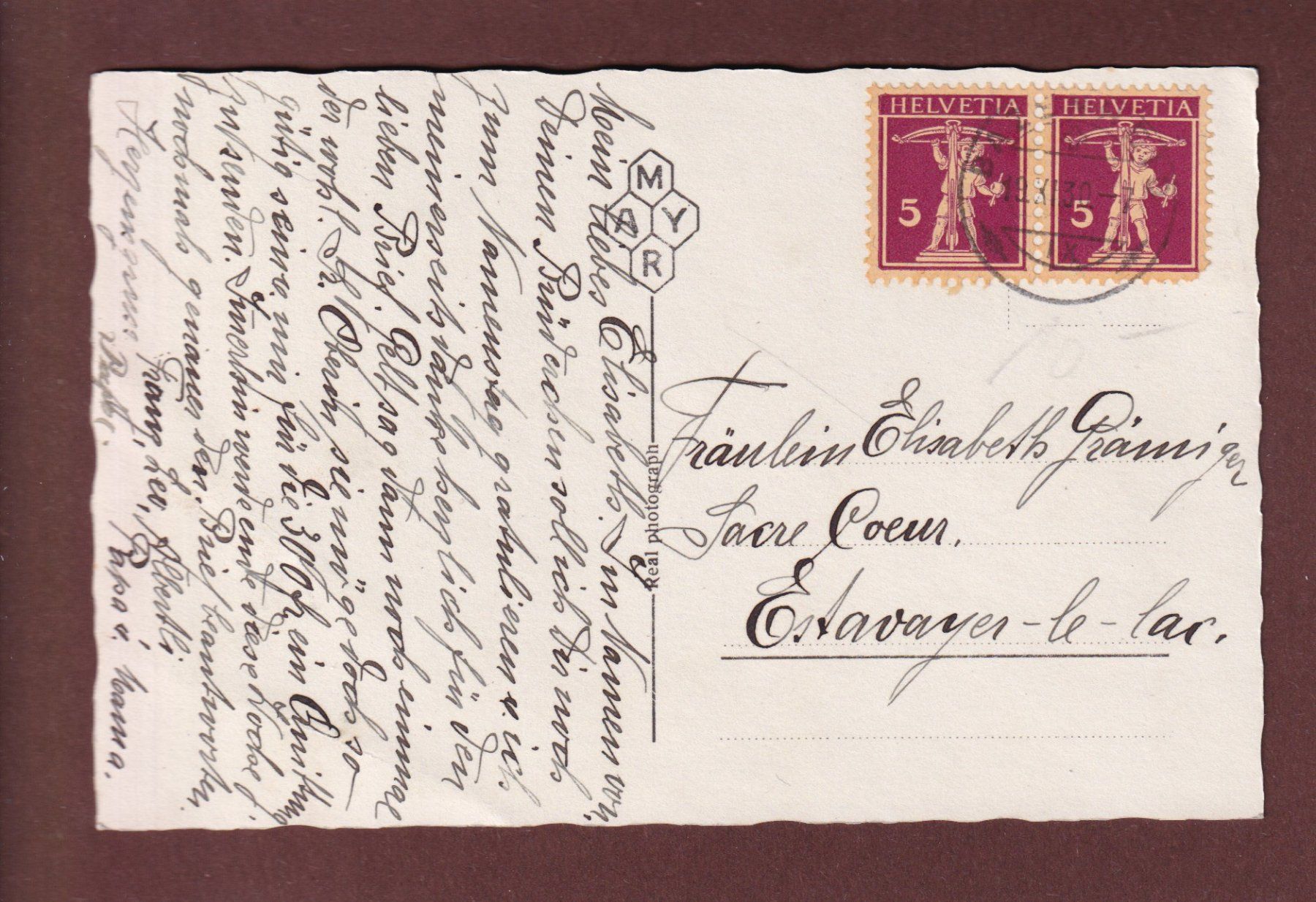 Cartoline postali: LUGANO - San Salvatore - 1930 – Usato da Pully venduto da nicecards 1