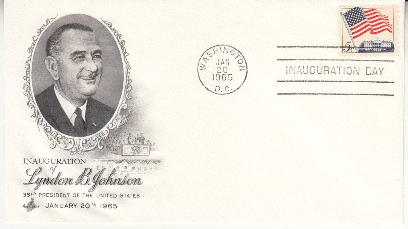 Tutti i francobolli: Präsident Johnson 1965 Inauguration – Usato da Bürglen TG venduto da StampGraf