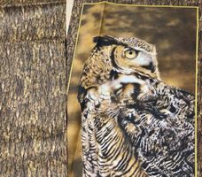 Patchworkstoffe Eulenpanel und Rückseitenstoff Set