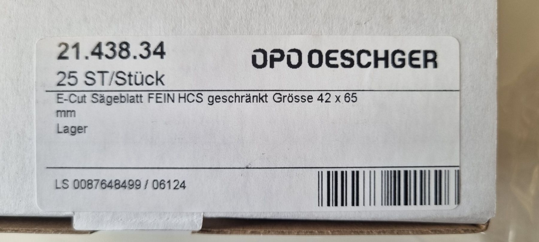 Seghe: Fein Sägeblätter – Nuovo e nell'imballaggio originale da Biberist venduto da ganymed03 1