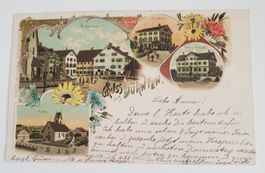 AK Gruss aus Dürnten mit mehreren Motiven, Stempel 1913