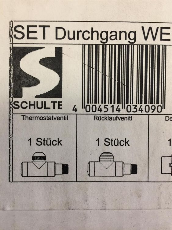 Thermostat-Set Durchgang 1/2" weiss-406 3