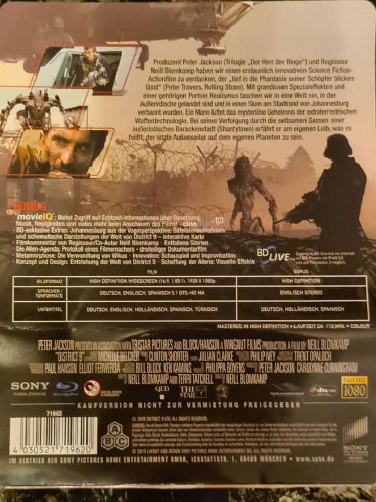 Tutti i DVDs: District 9 Steelbook – Nuovo (secondo la descrizione) da Oberkirch LU venduto da ThE_CoLLecTor666 2