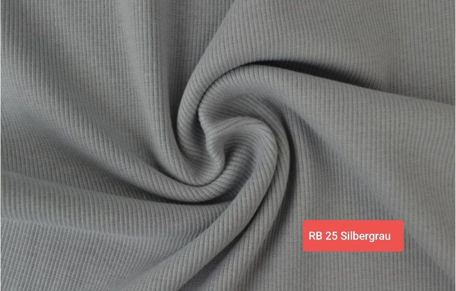 Stoffe: Rib Bündchen Silbergrau – Neu und originalverpackt aus Steg im Tösstal von J.Kreisl