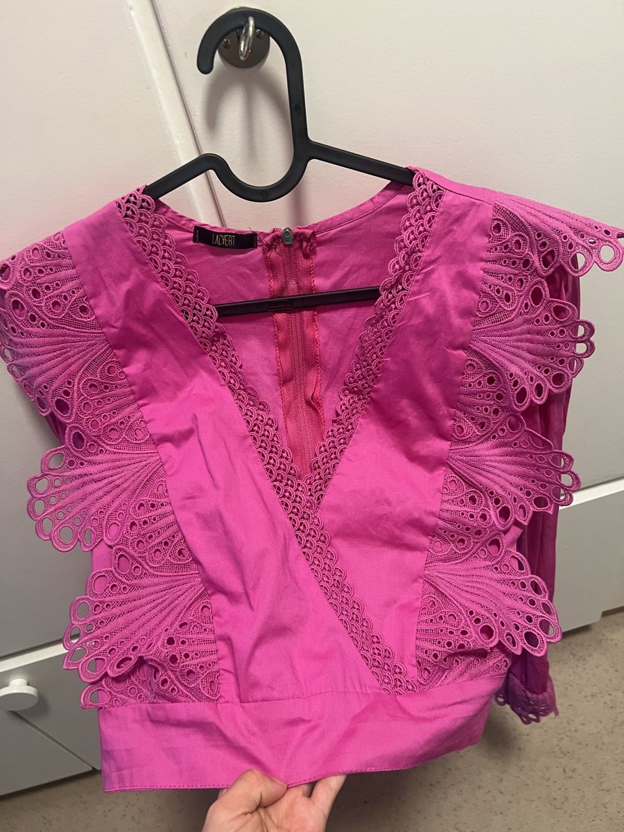 Top: Pinkes Top mit Spitze Crop – Nuovo (secondo la descrizione) da Zürich venduto da R1908 2