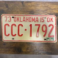 🇺🇸 1973 Vintage U.S. Autoschild - Oklahoma CCC-1721