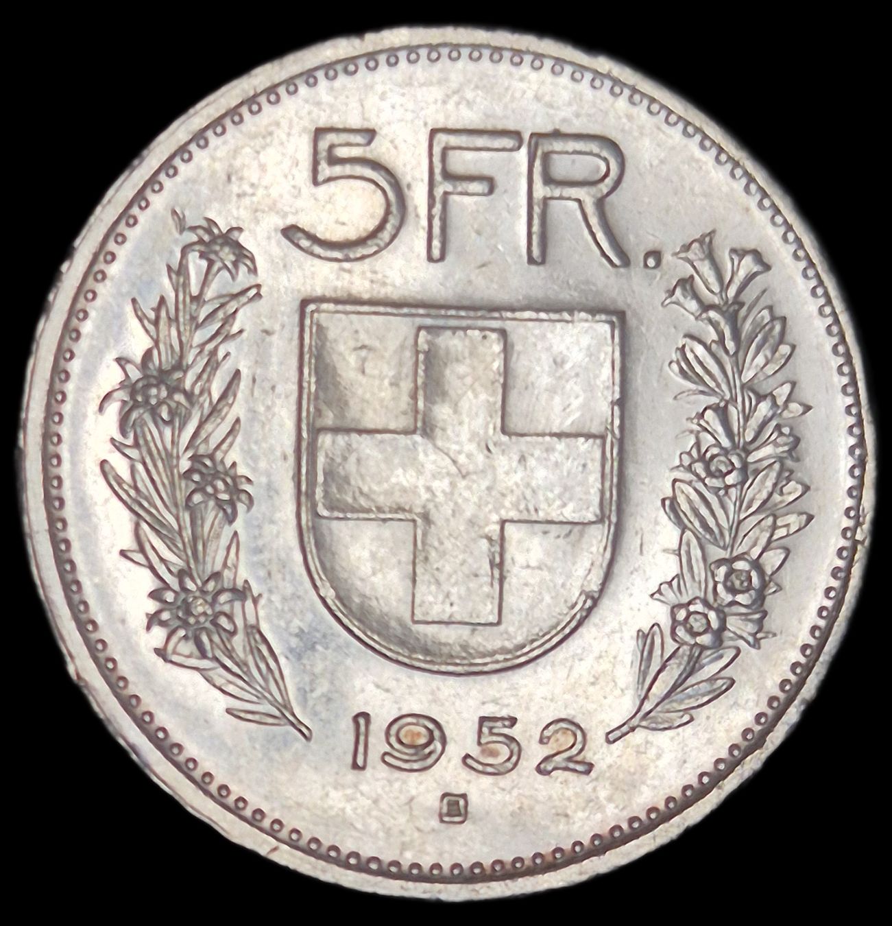Tutti le monete: Top Silber 5 Franken 1952 Schweiz Vorz. – Usato da Grenchen venduto da Grenchen_Coins