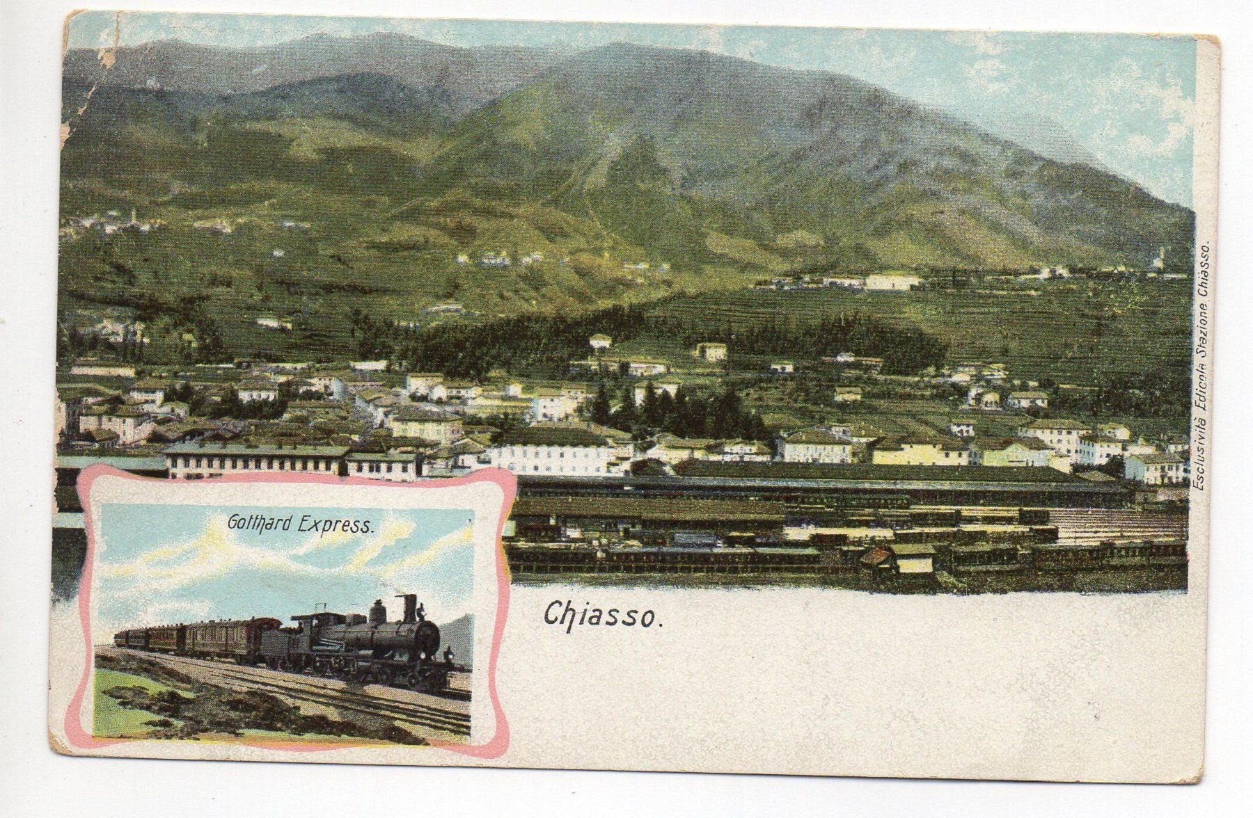 Cartes postales: CHIASSO Bahnhof mit Bahn, Gotthard Express – Neuf (Voir description) à Jona par philajona