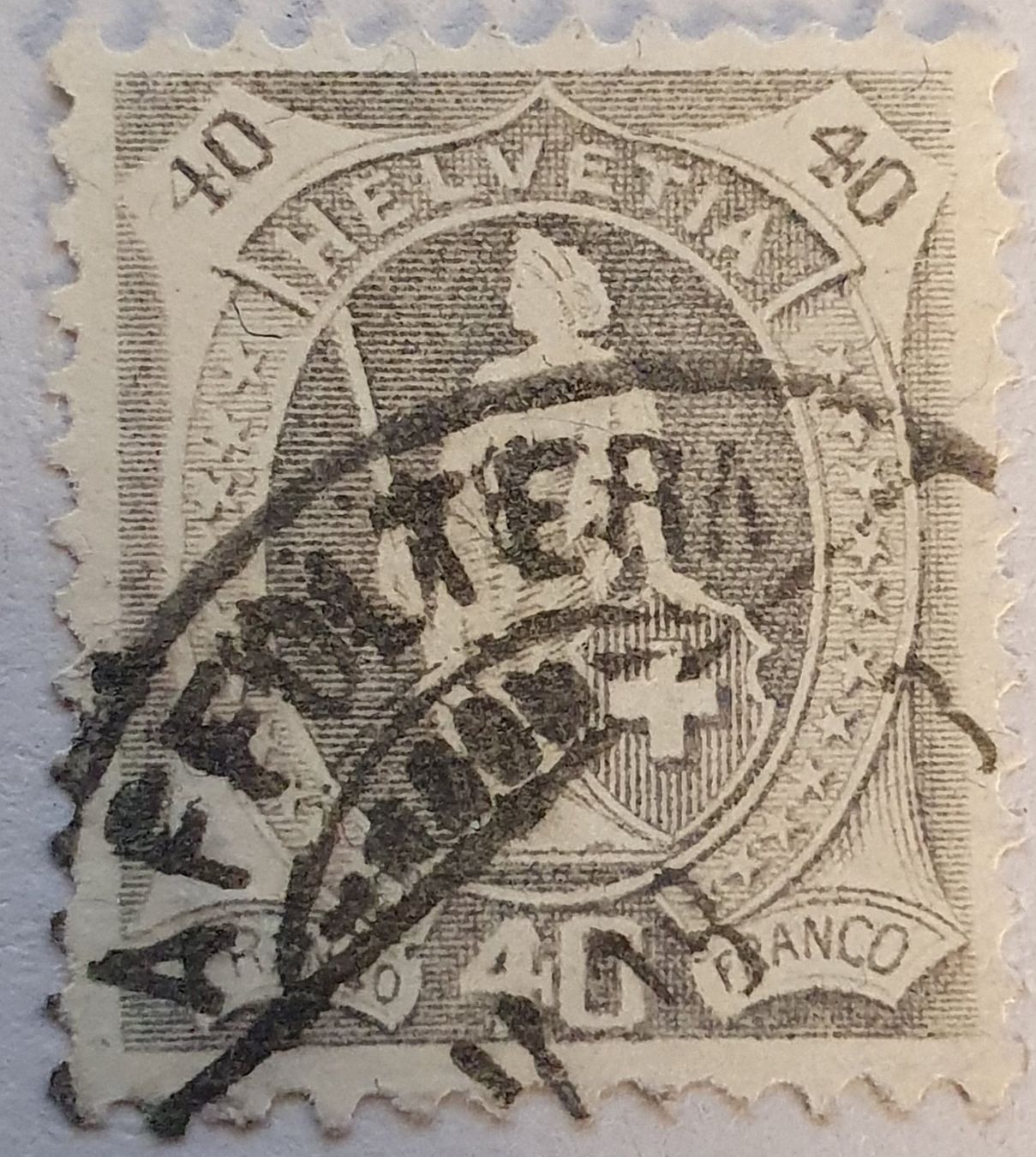 Tutti i francobolli: Stehende Helvetia 97A Kat. 100.- – Usato da Balgach venduto da SIMEON27