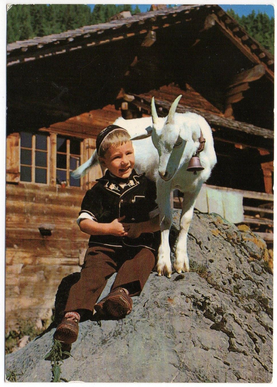 Cartoline postali: Der kleine ZIGENHIRTE Junge mit Ziege – Usato da Jona venduto da philajona