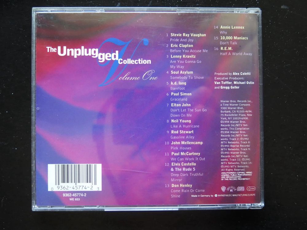 (p) UNPLUGGED COLLECTION Vol 1, 1993 MTV Kaufen auf Ricardo