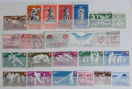 Lot de timbres oblitérés, principalement PRO PATRIA
