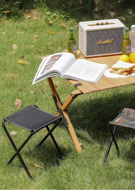 Stühle: Tabouret L Chaise Pliante Portable Noir très solide – Neu und originalverpackt aus Morges von All4nature 3