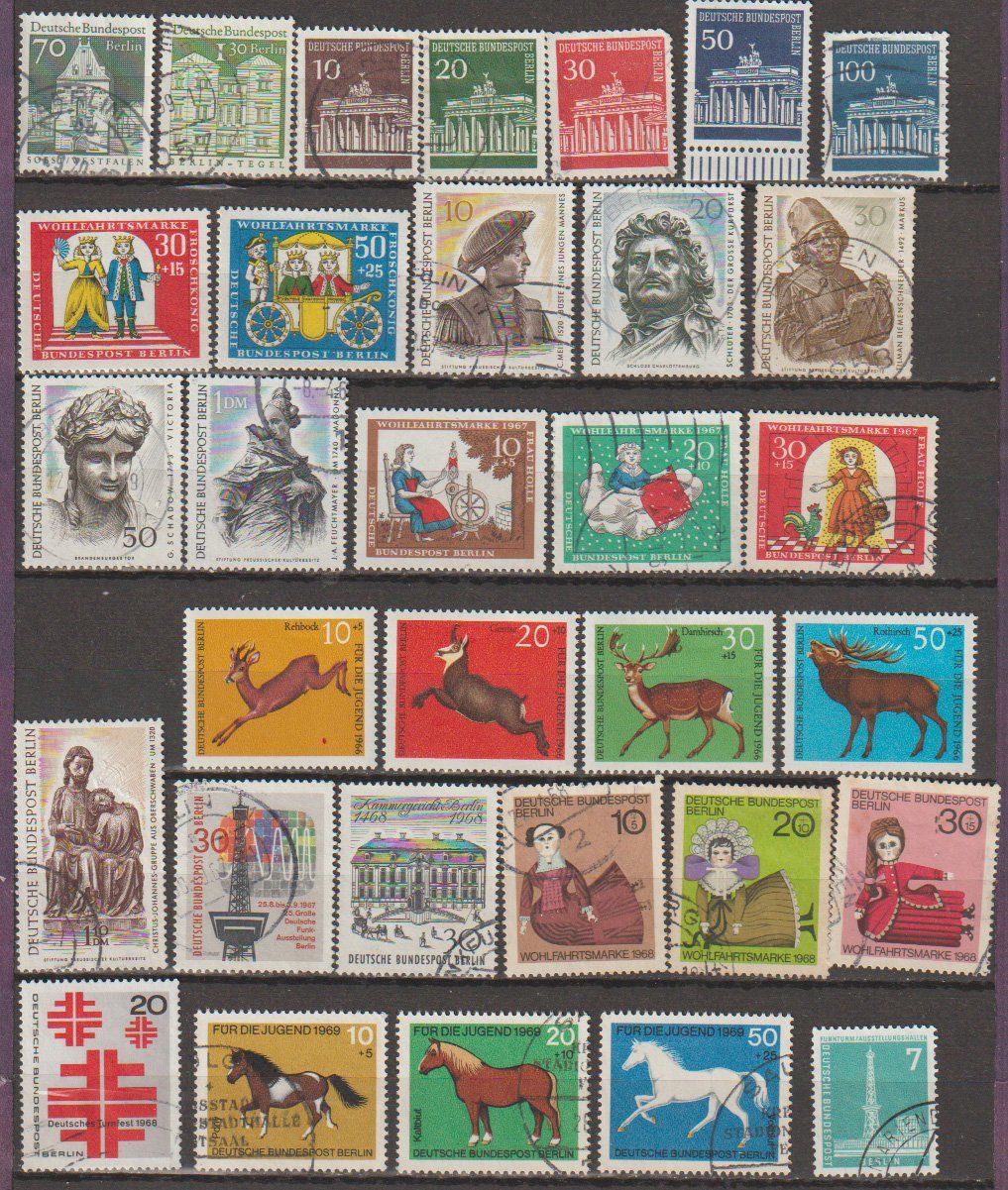 Tutti i francobolli: Collection timbres DEUTSCHE BUNDESPOST BERLIN 1968 – Usato da Crans-Montana venduto da kira56 1