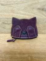 Leather cat coin wallet