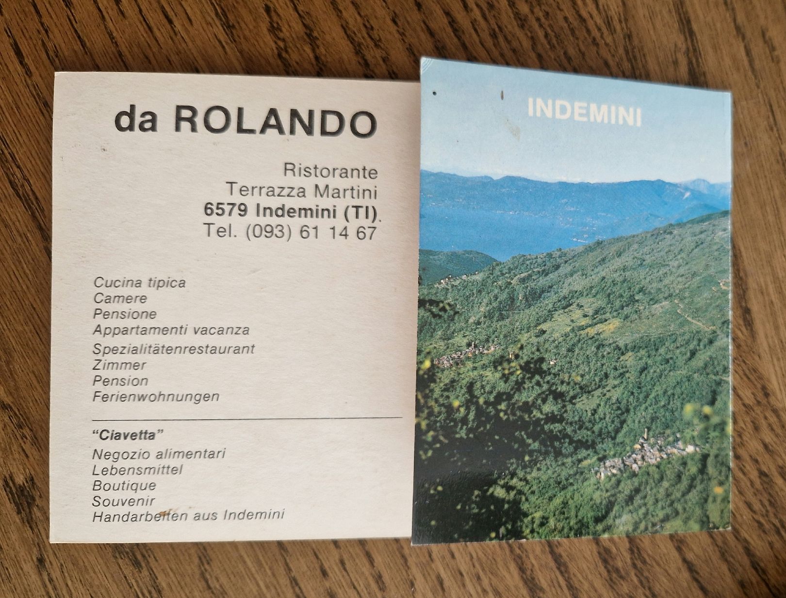 Cartoline postali: Ristorando da Rolando, Indemini – Usato da Ebikon venduto da Donar50 1