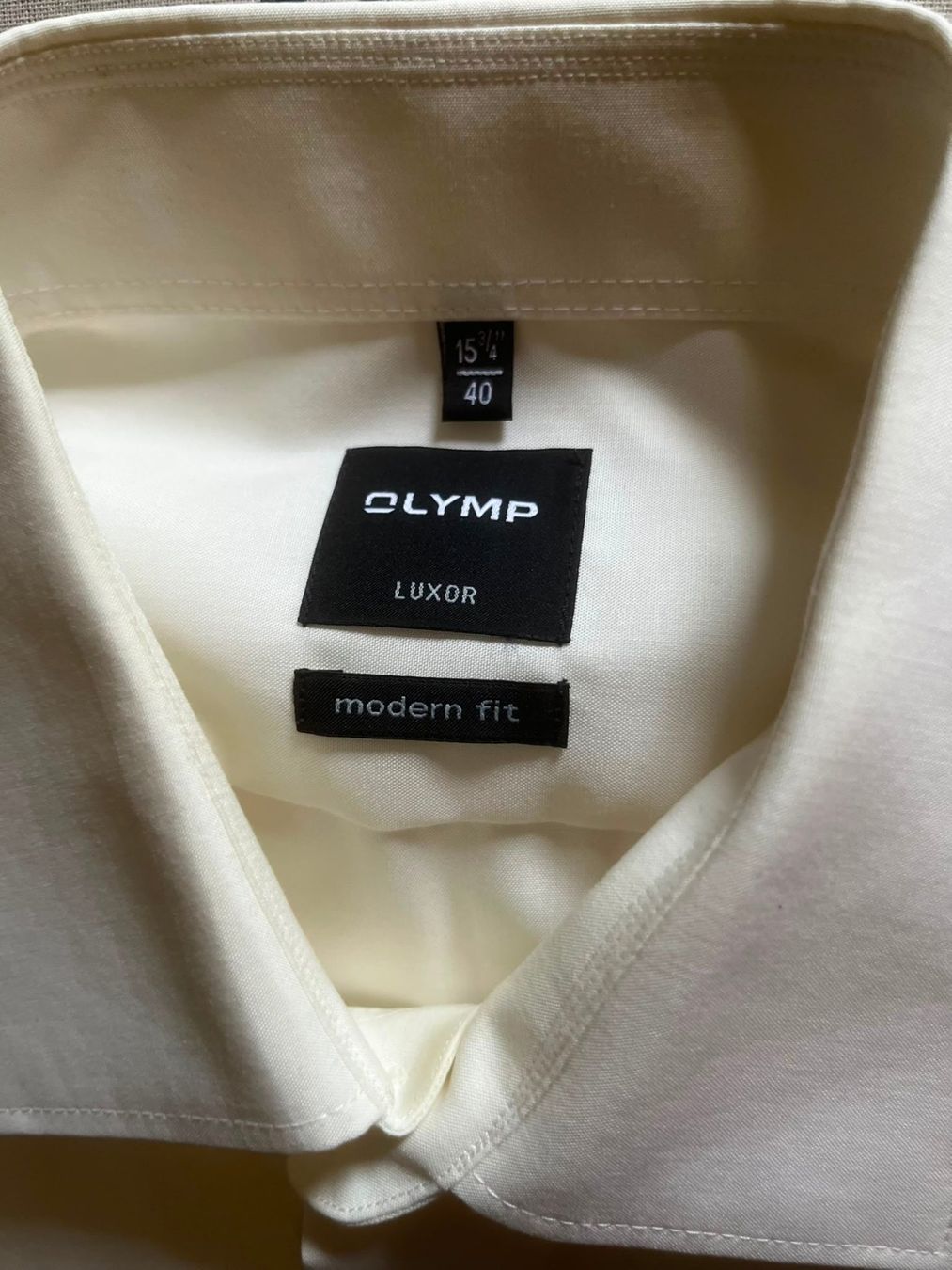 Camicie: Herren Hemd Olymp, weiss-ecru Gr. 40 – Usato da Bern venduto da Danijar01 3