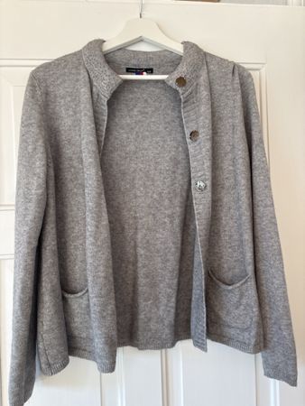 Strickjacke Louise Orop grau mit Strass Grösse S/M