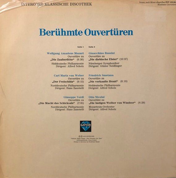 Dischi in vinile: Berühmte Ouvertüren (LP) – Usato da Grüningen venduto da azulamarillo_vinyl 1