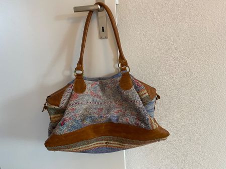 Weekender Grosse Tasche Stoff Leder