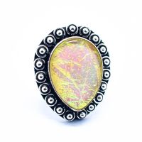 Australian Triplet Opal Gemstone Handmade 925 Silver size 7