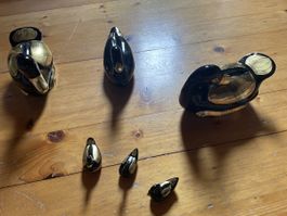 6 Dekoenten Lacquerware zum öffnen Asiatisch