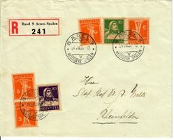 R - Brief, Basel 9 Aeuss Spalen mit K17 1939