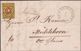 1851, Brief: Rayon II: T.21 A3-RO Schaffhausen n. MÜHLEHORN