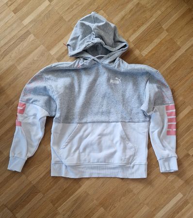 Puma Hoodie Gr. S Grau-Weiss Damen Frühlings-Look Damen S