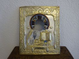 Altes Oklad mit Cloisonné / Pantokrator
